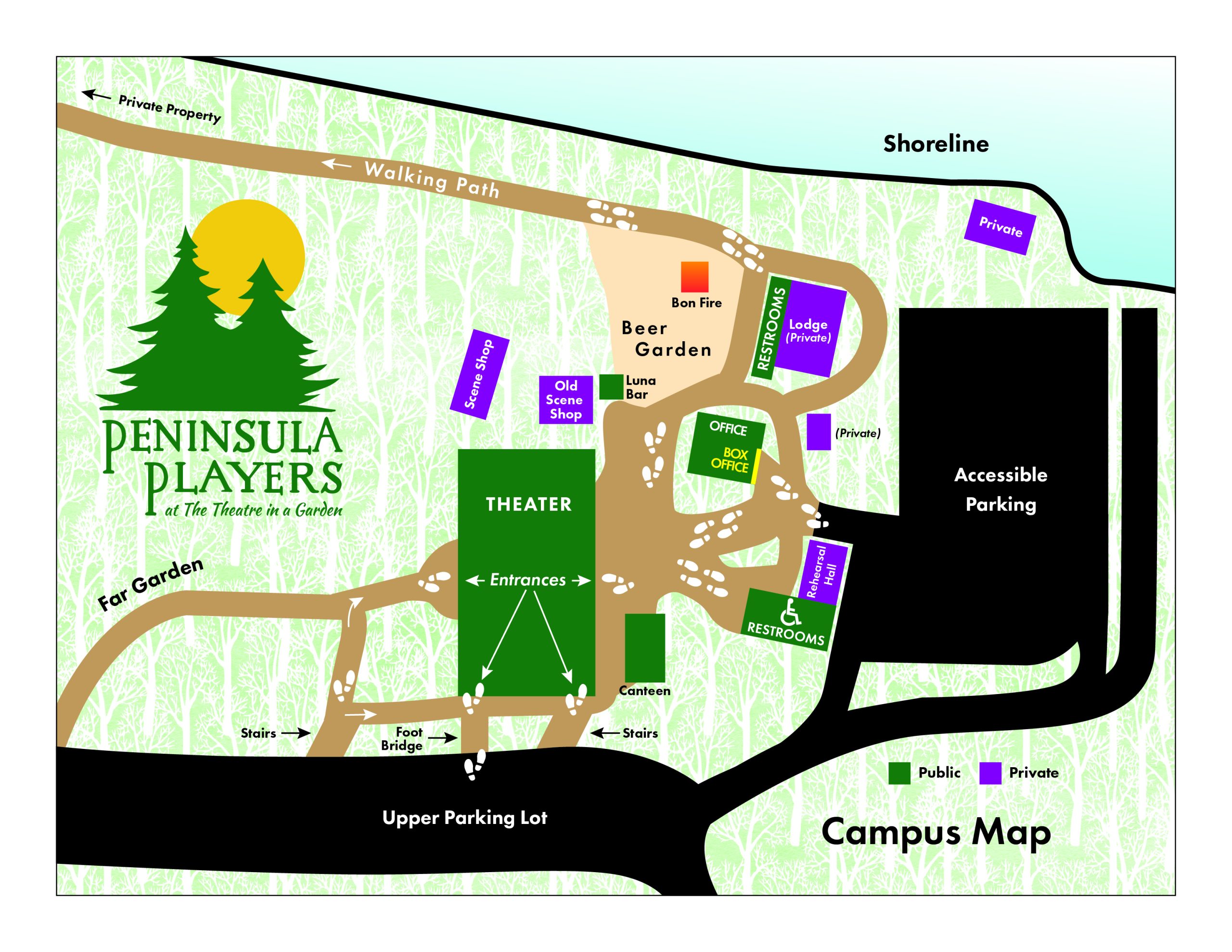 Pen Players Campus Map COLOR 2024